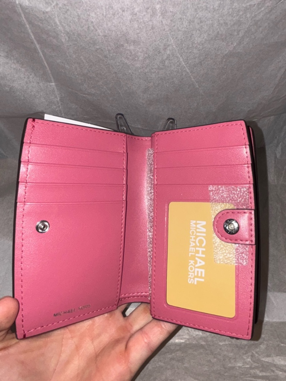 MICHAEL KORS Hot Pink Bryant zip around wallet NWT - Picture 2 of 8